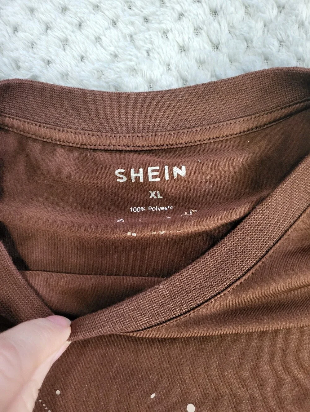 Shein Brown‎ Tee With Butterflies XL